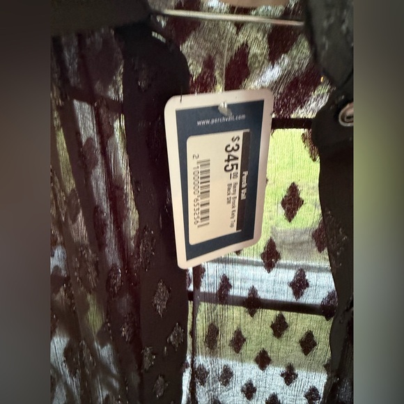 Ramy Brook Sheer Black Metallic Clip Dot Blouse Size S NWT - Picture 3 of 3